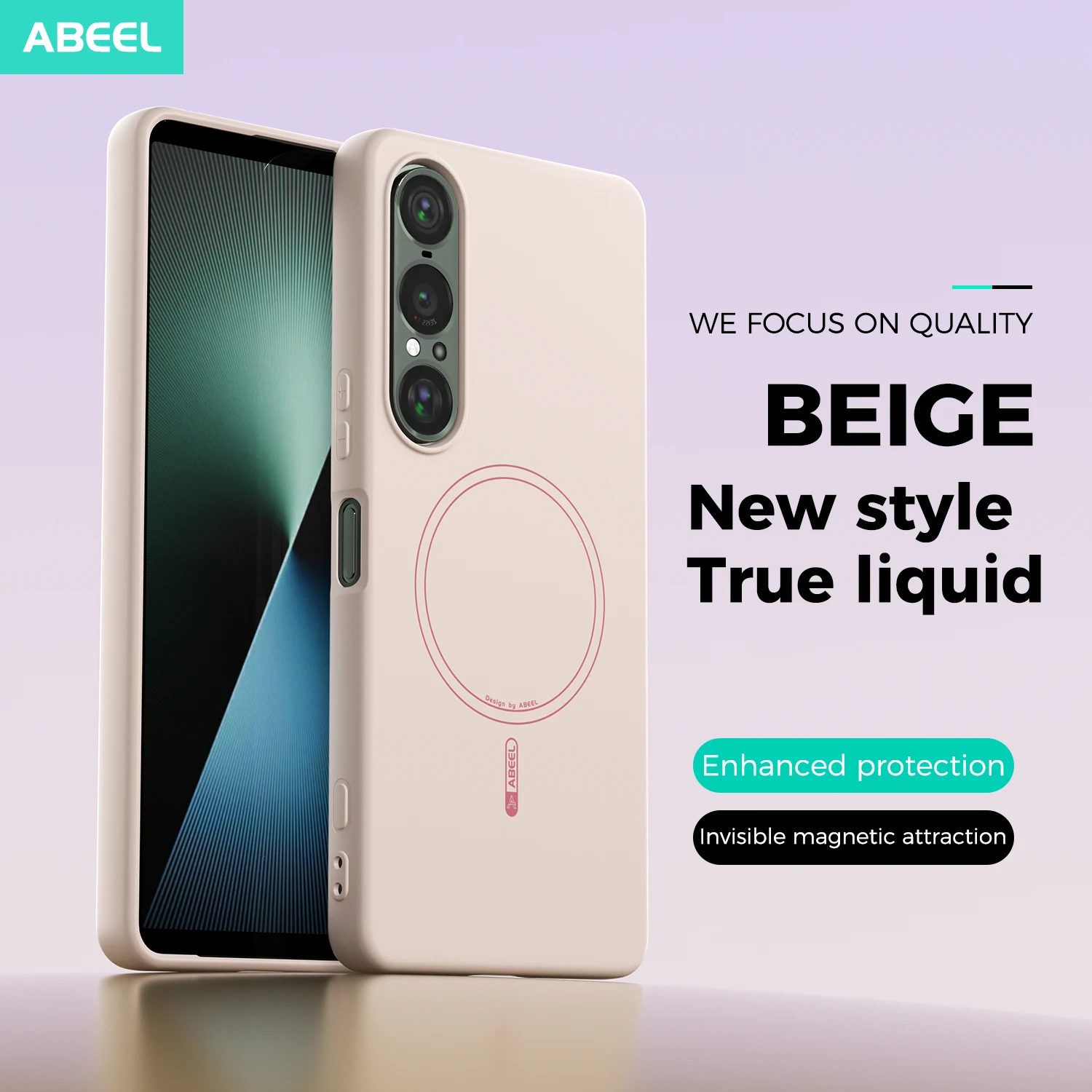 Liquid Silicone Magnetic Phone Case - حافظة هاتف مغناطيسية لهاتف سوني اكسبيريا