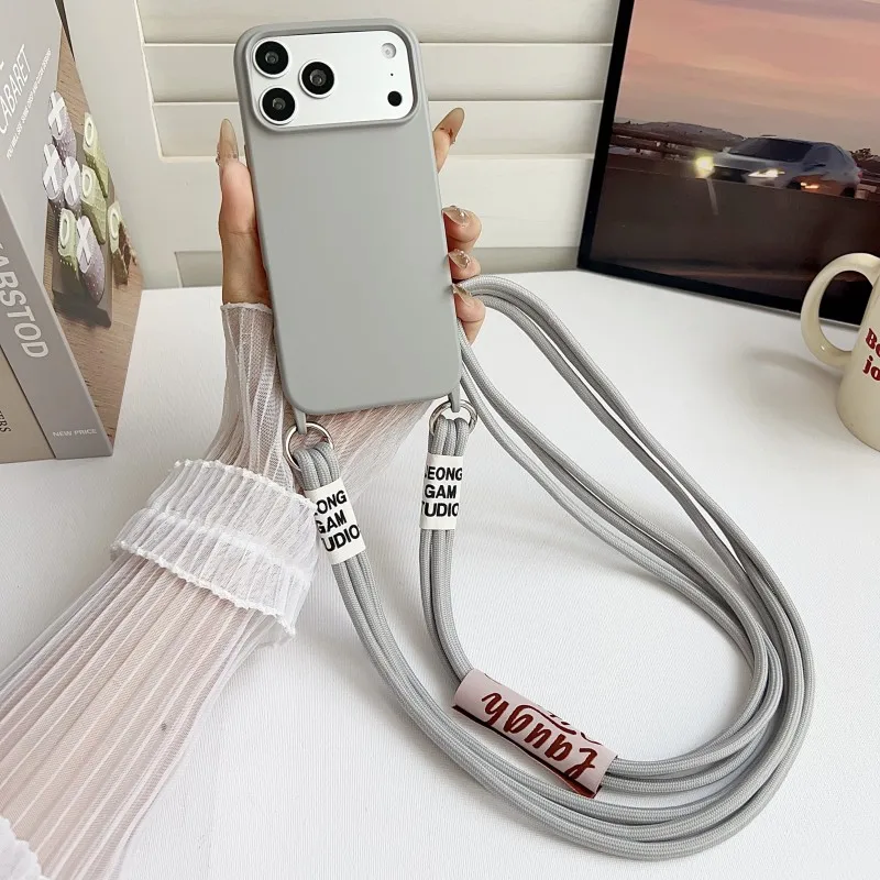Crossbody Lanyard Neck Strap Case - حافظة أصلية مع حبل تعليق للآيفون