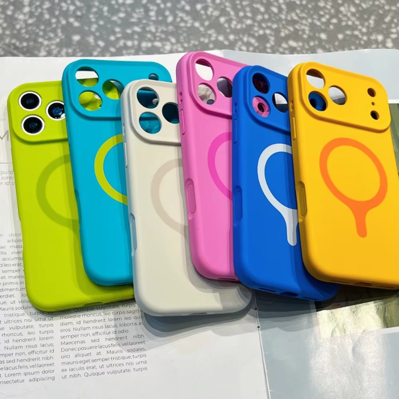 Liquid Silicone Magnetic Phone Case - غطاء هاتف مغناطيسي من السيليكون السائل