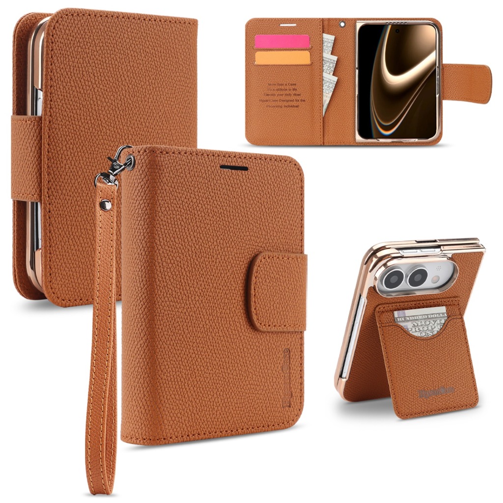 Leather Wallet Card Holder Phone Cover - حافظة هاتف 2 في 1 قابلة