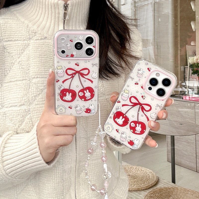 غطاء هاتف لطيف بتصميم الكرتون  - مراجعة Cute Cartoon Wrist Strap Silicone Case وسعره