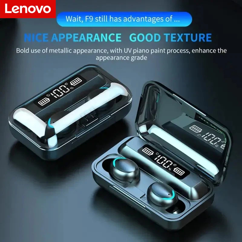 سماعات لينوفو F9 اللاسلكية بتق - مراجعة Earphones وسعره