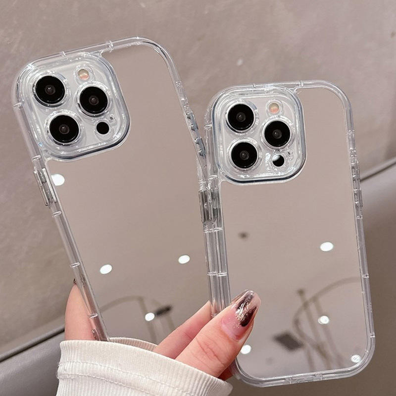 غطاء مرآة مكياج شفاف من الأكري - مراجعة Clear Shockproof Bumper Case وسعره