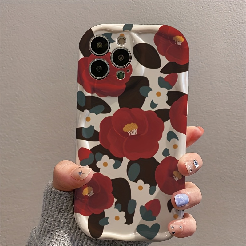 غطاء هاتف بنمط أزهار الكاميليا - مراجعة Vintage Floral Pattern Soft Case وسعره