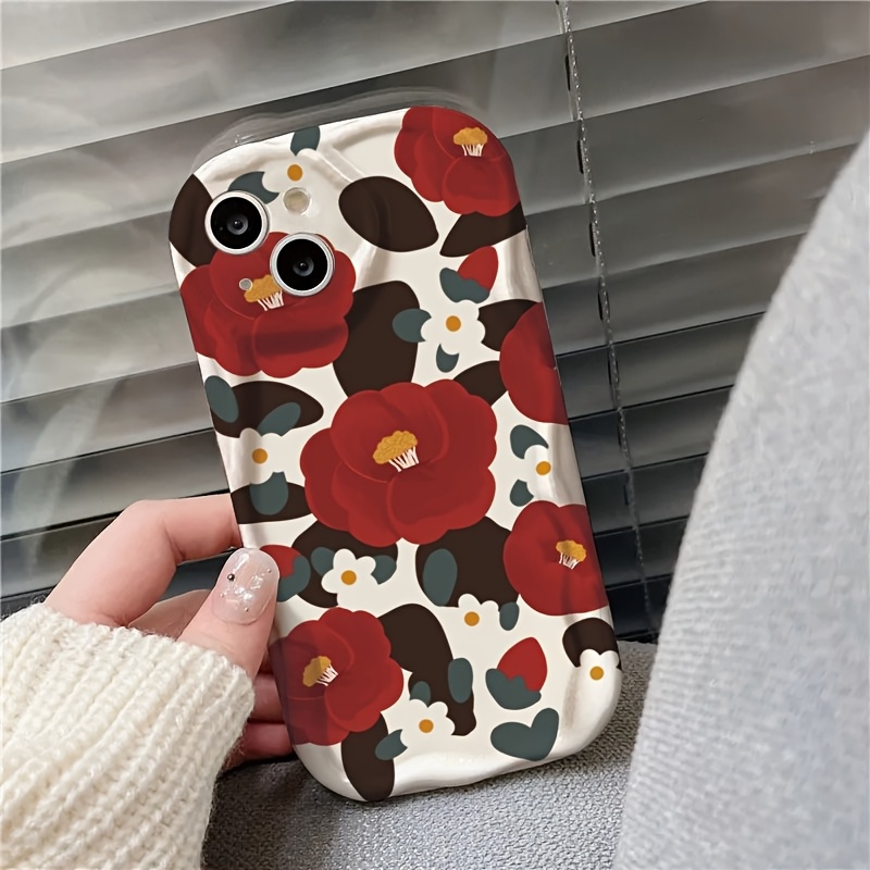 غطاء هاتف بنمط أزهار الكاميليا - مراجعة Vintage Floral Pattern Soft Case وسعره
